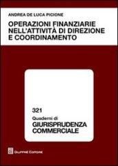 Operazioni finanziarie nell'attività di direzione e coordinamento