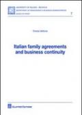 Italian family agreements and business continuity