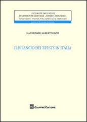 Il bilancio dei trusts in Italia