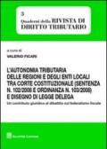 L'autonomia tributaria delle regioni e degli enti locali tra corte costituzionale (sentenza n. 102/2008 e ordinanza n. 103/2008) e disegno di legge delega