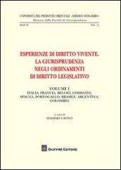 Esperienze di diritto vivente. La giurisprudenza negli ordinamenti di diritto legislativo. 1.Italia, Francia, Belgio, Germania, Spagna, Portogallo, Brasile, Argentina, Colombia