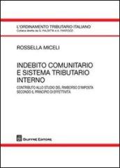 Indebito comunitario e sistema tributario interno. Contributo allo studio del rimborso d'imposta secondo il principio di effettività