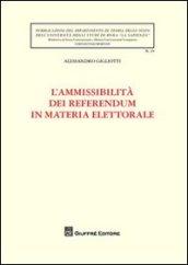 L'ammissibilità dei referendum in materia elettorale