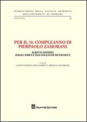 Per il 70° compleanno di Pierpaolo Zamorani