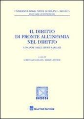 Il diritto di fronte all'infamia nel diritto. A 70 anni dalle leggi razziali