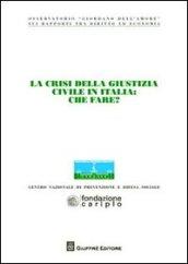 La crisi della giustizia civile in Italia. Che fare? Atti del Convegno dell'Osservatorio «Giordano Dell'Amore» (Milano, 14-15 novembre 2008)