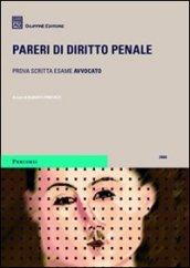 Pareri di diritto penale 2008. Prova scritta esame avvocato