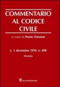 Commentario al codice civile. L. 1 dicembre 1970, n. 898. Divorzio