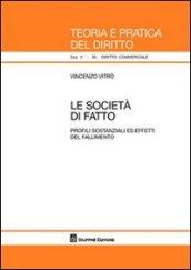 Le società di fatto. Profili sostanziali ed effetti del fallimento