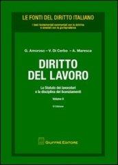 Diritto del lavoro. 2.Lo statuto dei lavoratori e la disciplina dei licenziamenti