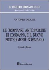 Le ordinanze anticipatorie di condanna e il nuovo procedimento sommario