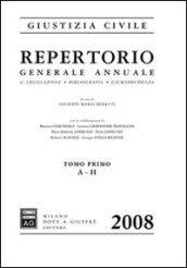 Repertorio generale annuale di legislazione, bibliografia, giurisprudenza 2008