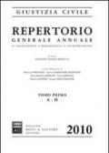 Repertorio generale annuale di legislazione, bibliografica, giurisprudenza 2010
