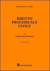 Diritto processuale civile. 4.Processi speciali