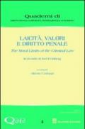 Laicità, valori e diritto penale. The moral limits of the criminal law