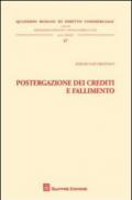 Postergazione dei crediti e fallimento