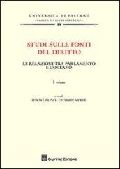 Studi sulle fonti del diritto. 1.Le relazioni tra parlamento e governo