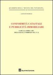 Conformità catastale e pubblicità immobiliare