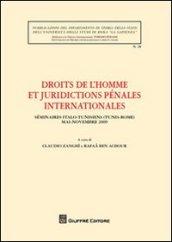 Droits de l'homme et juridictions penales internationales