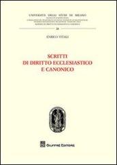 Scritti di diritto ecclesiastico e canonico