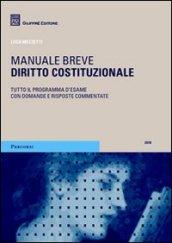 Diritto costituzionale. Manuale breve