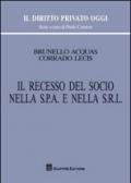 Il recesso del socio nella s.p.a. e nella s.r.l.