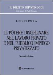 Il potere disciplinare nel lavoro privato e nel pubblico impiego privatizzato