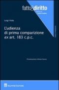 L'udienza di prima comparizione ex art.183 c.p.c.