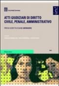 Atti giudiziari di diritto civile, penale, amministrativo