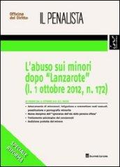 L'abuso sui minori dopo «Lanzarote» (l. 1 ottobre 2012, n. 172)