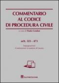 Commentario al codice di procedura civile. Impugnazioni. Controversie in materia di lavoro. Artt. 323-473
