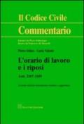 L'orario di lavoro e i riposi. Artt. 2107-2109