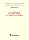 Impossibilita' ed inesigibilita' nel debito di genere