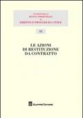 Le azioni di restituzione da contratto