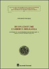 Buon costume e libertà religiosa. Contributo all'interpretazione dell'art. 19 della Costituzione italiana