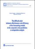 The difficult union between effectiveness and efficiency of the forecasting models in the corporate crisis prediction. A comparative analysis