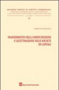 Trasferimento della partecipazione e legittimazione nelle società di capitali