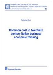 Common cost in twentieth century italian business economic thinking