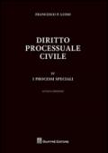 Diritto processuale civile. 4: I processi speciali