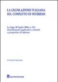La legislazione italiana sul conflitto di interessi