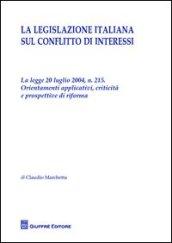 La legislazione italiana sul conflitto di interessi