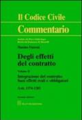 Degli effetti del contratto. Artt. 1374-1381: 2