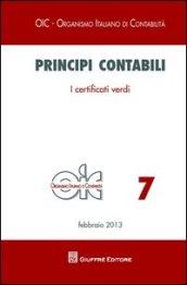 Principi contabili. I certificati verdi