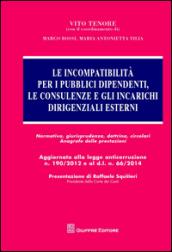 Le incompatibilità per i pubblici dipendenti, le consulenze e gli incarichi dirigenziali esterni