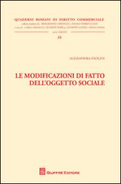 Le modificazioni di fatto dell'oggetto sociale