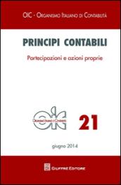 Principi contabili. 21: Partecipazioni e azioni proprie