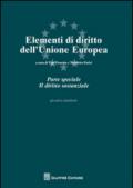 Elementi di diritto dell'Unione Europea. Parte speciale: Il diritto sostanziale