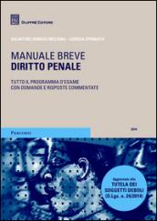 Diritto penale. Manuale breve