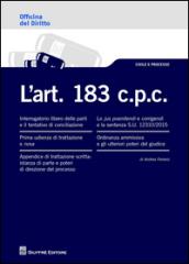 L'art. 183 c.p.c.