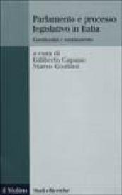 Parlamento e processo legislativo in Italia. Continuità e mutamento